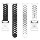 For Samsung Galaxy Watch 5 40mm 20mm Two-color Diamond Silicone Watch Band(White Black)