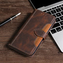 For Realme C30 4G/Narzo 50i Prime Skin Feel Magnetic Buckle Leather Phone Case(Brown)