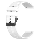 For Samsung Galaxy Watch 5 40mm 20mm Black Buckle Step Silicone Watch Band(White)