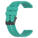 For Samsung Galaxy Watch 5 40mm 20mm Black Buckle Step Silicone Watch Band(Teal)