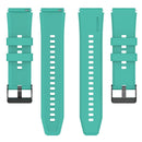 For Samsung Galaxy Watch 5 40mm 20mm Black Buckle Step Silicone Watch Band(Teal)