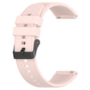 For Samsung Galaxy Watch 5 40mm 20mm Black Buckle Step Silicone Watch Band(Pink)