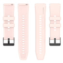 For Samsung Galaxy Watch 5 40mm 20mm Black Buckle Step Silicone Watch Band(Pink)