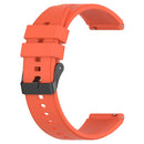 For Samsung Galaxy Watch 5 40mm 20mm Black Buckle Step Silicone Watch Band(Orange)
