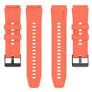 For Samsung Galaxy Watch 5 40mm 20mm Black Buckle Step Silicone Watch Band(Orange)