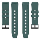 For Samsung Galaxy Watch 5 40mm 20mm Black Buckle Step Silicone Watch Band(Green)