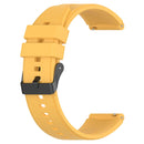 For Samsung Galaxy Watch 5 40mm 20mm Black Buckle Step Silicone Watch Band(Yellow)