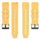 For Samsung Galaxy Watch 5 40mm 20mm Black Buckle Step Silicone Watch Band(Yellow)