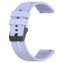 For Samsung Galaxy Watch 5 40mm 20mm Black Buckle Step Silicone Watch Band(Purple)