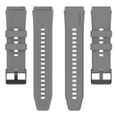 For Samsung Galaxy Watch 5 40mm 20mm Black Buckle Step Silicone Watch Band(Grey)