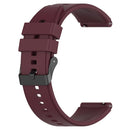 For Samsung Galaxy Watch 5 40mm 20mm Black Buckle Step Silicone Watch Band(Wine Red)