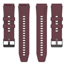 For Samsung Galaxy Watch 5 40mm 20mm Black Buckle Step Silicone Watch Band(Wine Red)