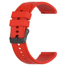 For Samsung Galaxy Watch 5 40mm 20mm Black Buckle Step Silicone Watch Band(Red)