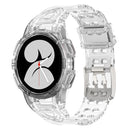 For Samsung Galaxy Watch5 40mm Silicone Integrated Watch Band(Transparent White)