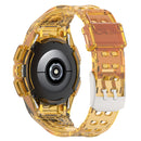 For Samsung Galaxy Watch5 40mm Silicone Integrated Watch Band(Transparent Orange)