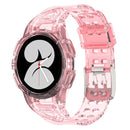 For Samsung Galaxy Watch5 40mm Silicone Integrated Watch Band(Transparent Pink)