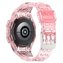 For Samsung Galaxy Watch5 40mm Silicone Integrated Watch Band(Transparent Pink)