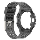 For Samsung Galaxy Watch5 40mm Silicone Integrated Watch Band(Transparent Black)