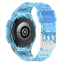 For Samsung Galaxy Watch5 40mm Silicone Integrated Watch Band(Transparent Blue)