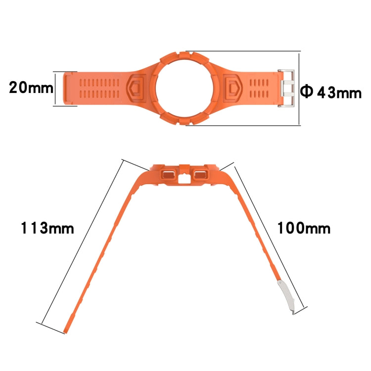 For Samsung Galaxy Watch5 40mm Silicone Integrated Watch Band(Transparent White)