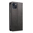 For iPhone 14 Calf Texture Magnetic Flip Leather Phone Case (Black)