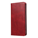 For iPhone 14 Calf Texture Magnetic Flip Leather Phone Case (Red)