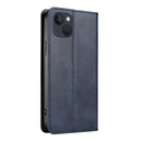 For iPhone 14 Calf Texture Magnetic Flip Leather Phone Case (Blue)
