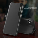 For Nothing Phone 1 Side Display Flip Leather Phone Case with Holder(Black)