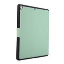 For iPad 9.7 (2018) / (2017) Electric Pressed Texture Horizontal Flip Leather Case with Holder & Pen Slot(Mint Green)