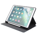 For iPad 9.7 (2018) / (2017) Electric Pressed Texture Horizontal Flip Leather Case with Holder & Pen Slot(Pink)