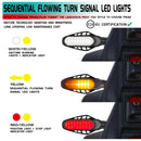 4 PCS Modified Motorcycle 16LEDs Brake Turn Tail Light, Transparent Shell(White Light + Yellow Light)