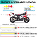 4 PCS Modified Motorcycle 16LEDs Brake Turn Tail Light, Transparent Shell(White Light + Yellow Light)
