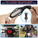 4 PCS Modified Motorcycle 16LEDs Brake Turn Tail Light, Transparent Shell(White Light + Yellow Light)