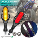 4 PCS Modified Motorcycle 16LEDs Brake Turn Tail Light, Transparent Shell(White Light + Yellow Light)