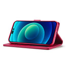 For iPhone 14 LC.IMEEKE Calf Texture Horizontal Flip Leather Case (Red)