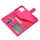 For iPhone 14 LC.IMEEKE Calf Texture Horizontal Flip Leather Case (Red)