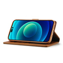 For iPhone 14 LC.IMEEKE Calf Texture Horizontal Flip Leather Case (Yellow)