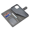 For iPhone 14 LC.IMEEKE Calf Texture Horizontal Flip Leather Case (Grey)