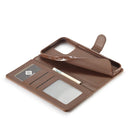 For iPhone 14 Pro LC.IMEEKE Calf Texture Horizontal Flip Leather Case(Brown)