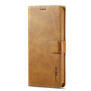 For iPhone 14 Pro LC.IMEEKE Calf Texture Horizontal Flip Leather Case(Yellow)