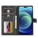 For iPhone 14 Pro Max LC.IMEEKE Calf Texture Horizontal Flip Leather Case (Black)