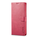 For iPhone 14 Pro Max LC.IMEEKE Calf Texture Horizontal Flip Leather Case (Red)