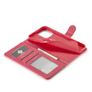 For iPhone 14 Pro Max LC.IMEEKE Calf Texture Horizontal Flip Leather Case (Red)