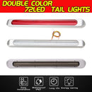 2 PCS 72LEDs Two-color Brake Turn Tail Light(Red Shell Red Light + Flowing Yellow Light)
