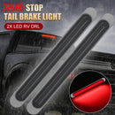 2 PCS 72LEDs Two-color Brake Turn Tail Light(Transparent Shell Red Light + Flowing Yellow Light)