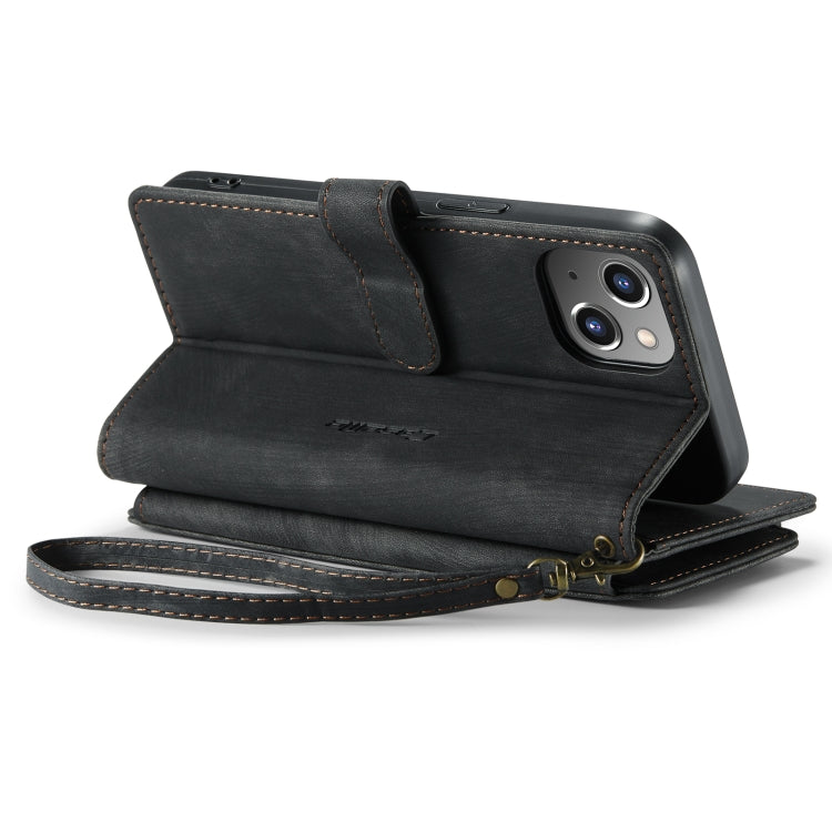 For iPhone 14 Plus CaseMe C30 Multifunctional Phone Leather Case (Black)