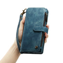 CaseMe C30 Multifunctional Phone Leather Case For iPhone 14 Pro(Blue)