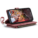 CaseMe C30 Multifunctional Phone Leather Case For iPhone 14 Pro(Red)