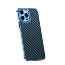 Carbon Fiber Kevlar Electroplate Phone Case For iPhone 14 Pro(Sierra Blue)