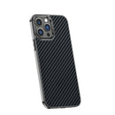 Carbon Fiber Kevlar Electroplate Phone Case For iPhone 13 Pro(Sierra Blue)
